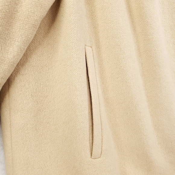 Vintage 60s 100% Cashmere Women's Tan Winter Coat Fur Jacket - Picture 2 of 16